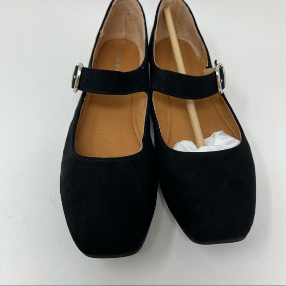 SOLD. Sun + Stone Womens Adiaa Mary Jane Flats Black Size 7 NEW - Picture 4 of 6